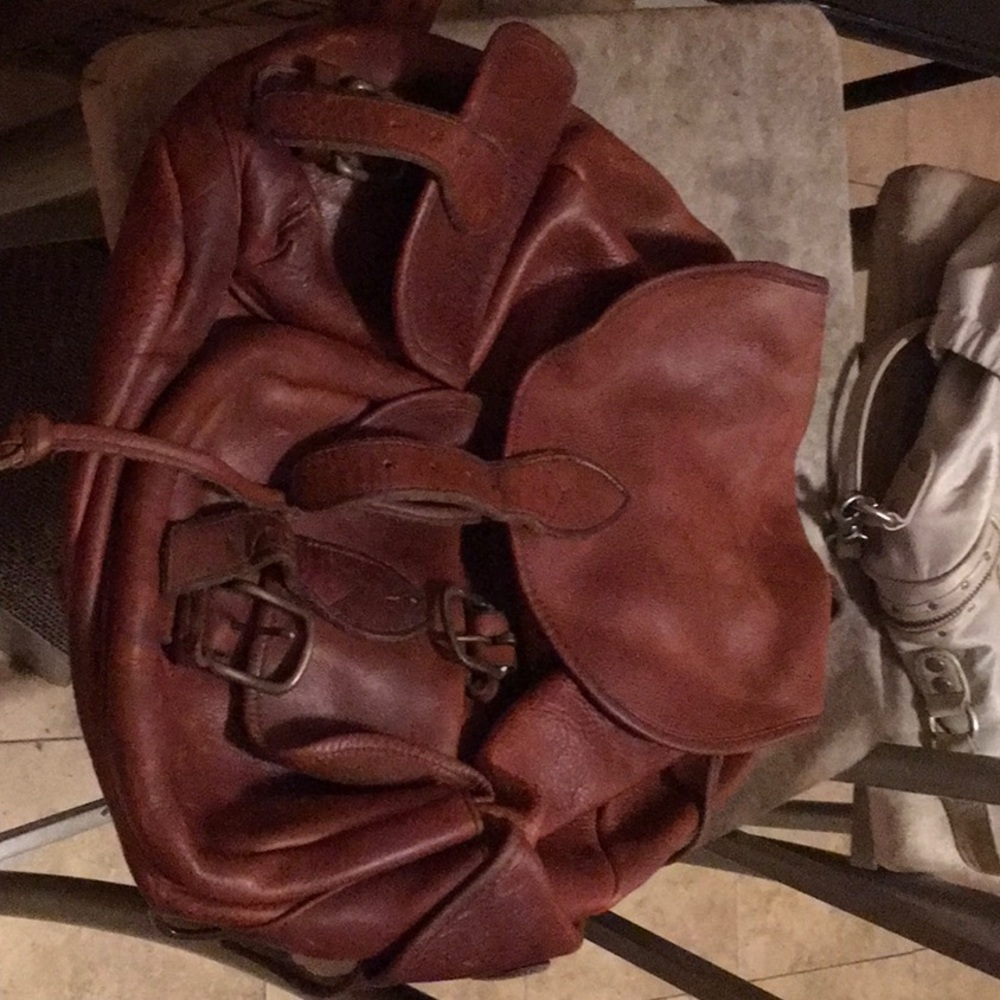 Leather back pack